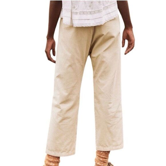 The Great. Ranger Chino Khaki Tan High Rise 100% Cotton Pants NWT Size 27 - Picture 2 of 8